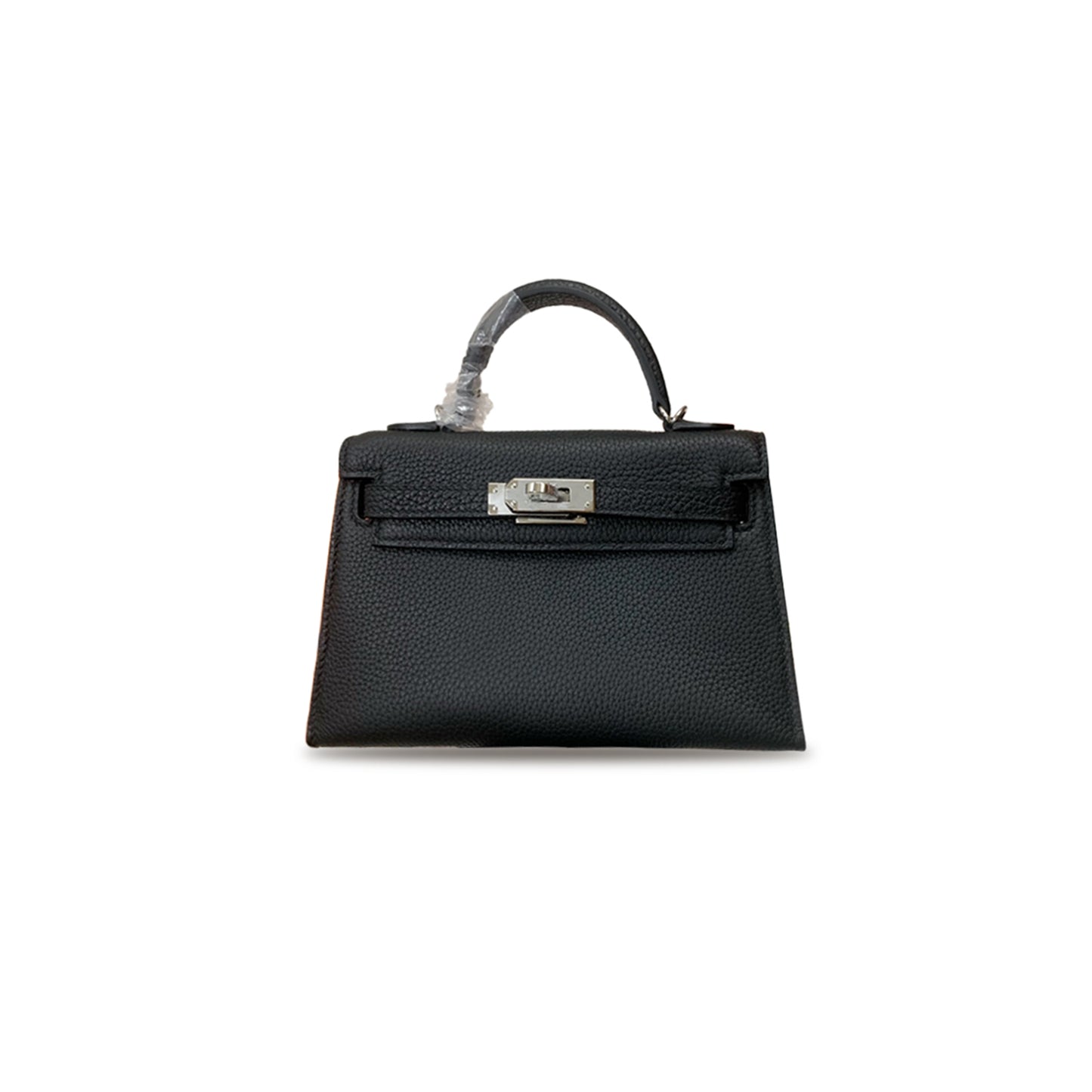 H**mes mini kelly ii togo black silver buckle hardware (19*12*5.5cm)