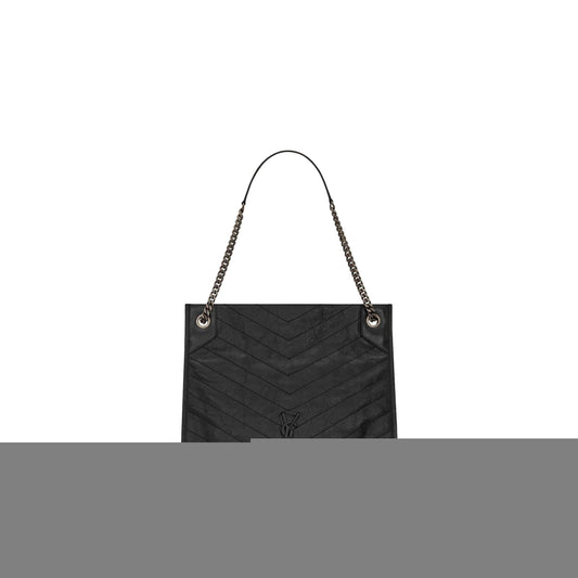 Y*L niki medium shopping bag in crinkled vintage leather 5779990en041000 (33*27*11.5cm)