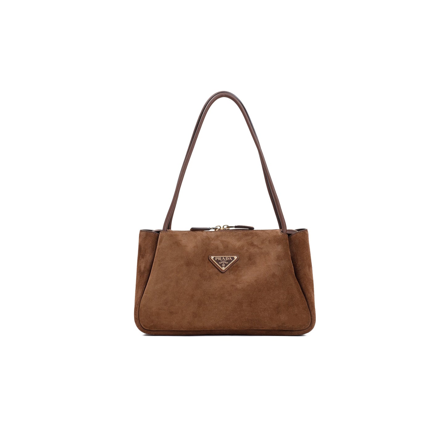 Pra*a medium suede shoulder bag 1ba444 (28*16*10.5cm)