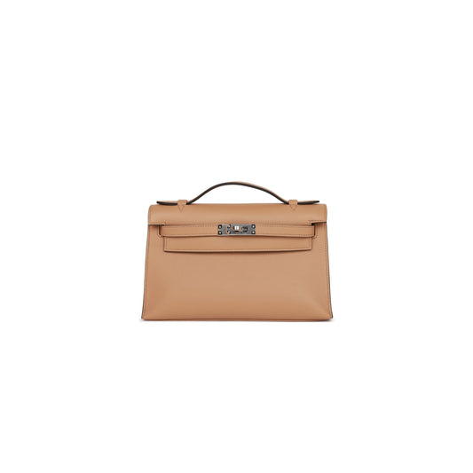 H**mes kelly pochette chai swift palladium hardware (22*12*13cm)