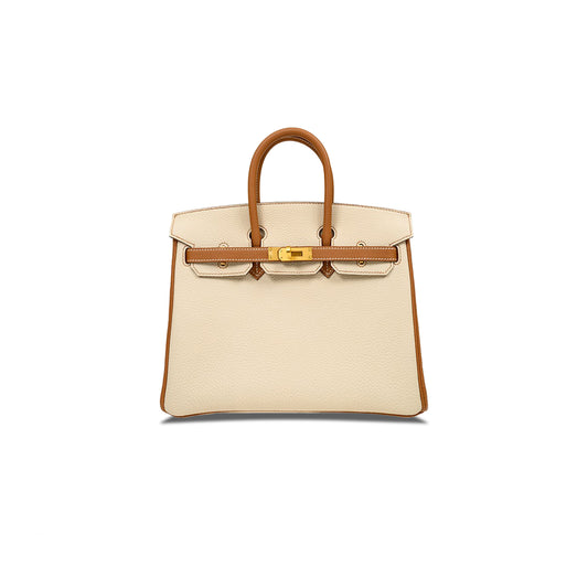 h**mes birkin 30 epsom sellier milkshake white G01den brown gold buckle bag h028368ck3z (30*23*15cm)