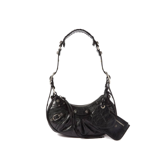 Ba*len*cia*ga black cagole xs leather shoulder bag matchesfashion us (24*13.5*5.4cm)