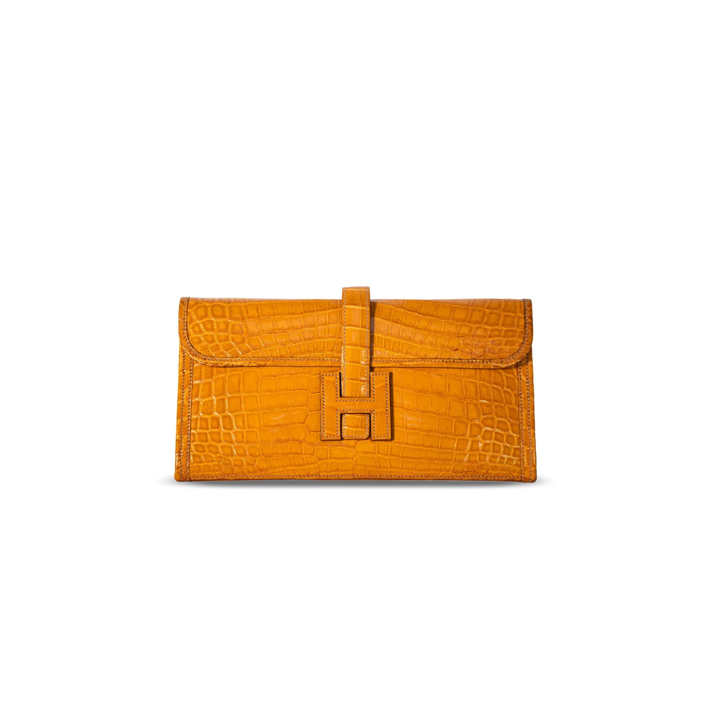 H**me5 master jige elan clutch 29 crocodile orange (29*15*3cm)