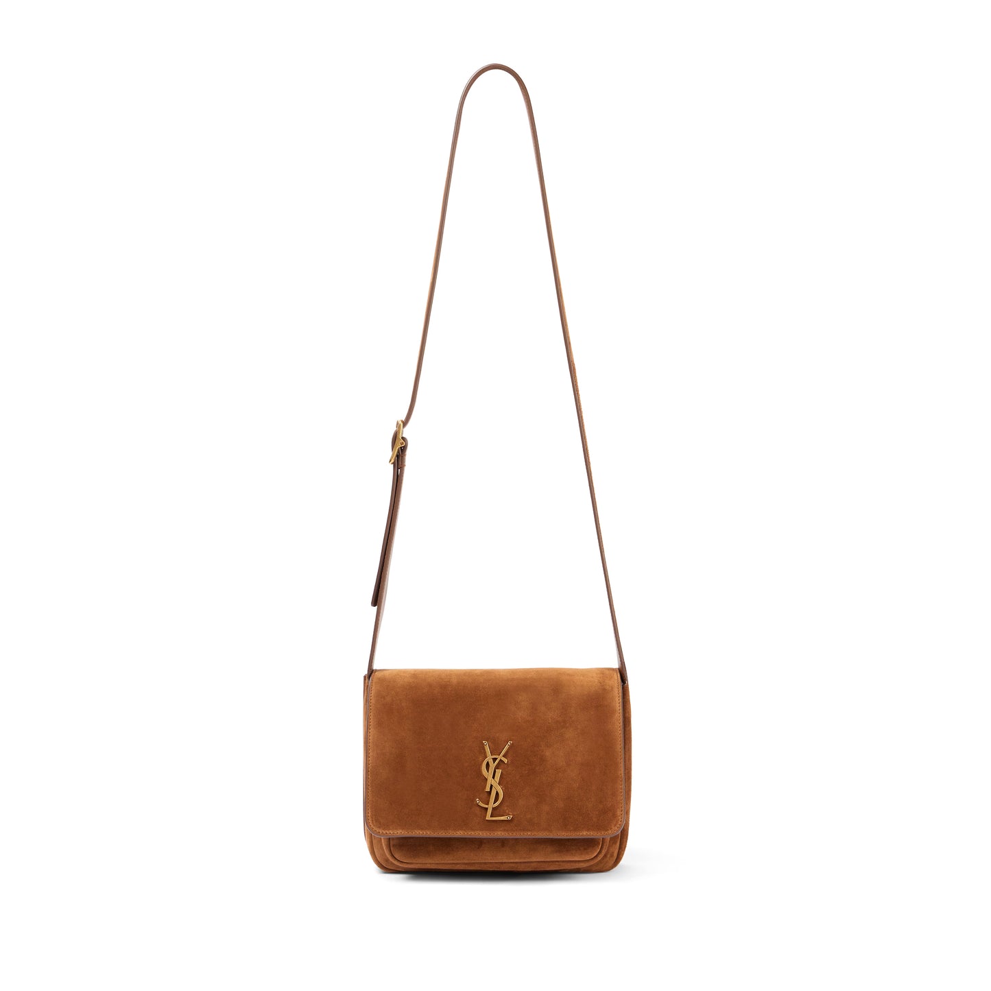 y*l Sa**t Lau*nt small satchel in suede 633151 (21*16*5cm)