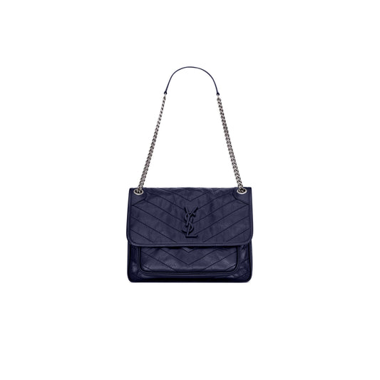Y*L niki medium chain bag in crinkled vintage leather 633158362250 (28*20*8.5cm)