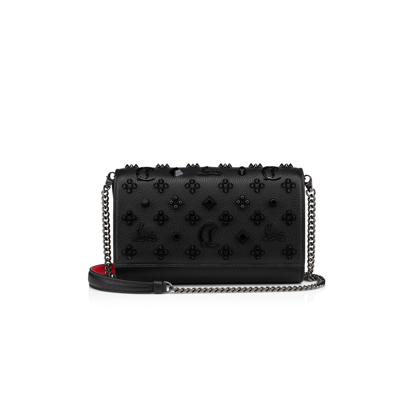 Chr1st1an louboutin paloma clutch grained calf leather and spikes 1175018b253 (23*14.5*5cm)