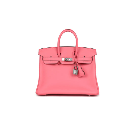 H**me5 birkin 25 rose azalee swift palladium hardware (25*20*13cm)