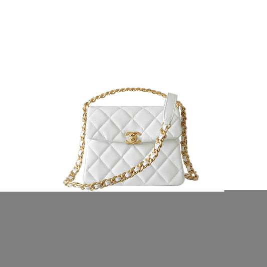 Ch*el master  white vintage gold chain as4472 (19*15*7cm)