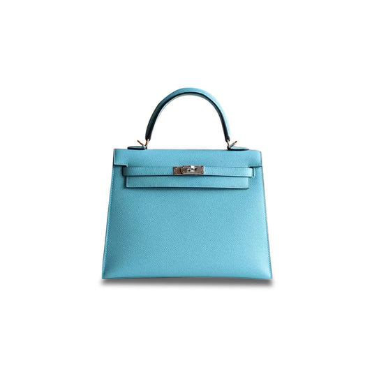 H**mes blue epsom kelly 25 (25*17*7cm)