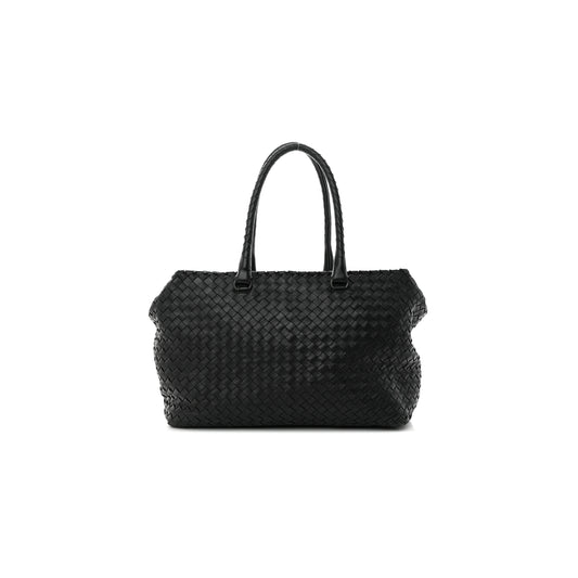 bo*te*ga ve*ne*ta nappa intrecciato ayers bR1ck tote black (33*23*17cm)
