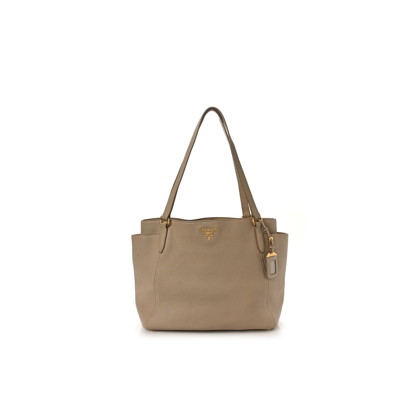 Pra*a vitello daino shoulder bag sabbia (34*29*14cm)