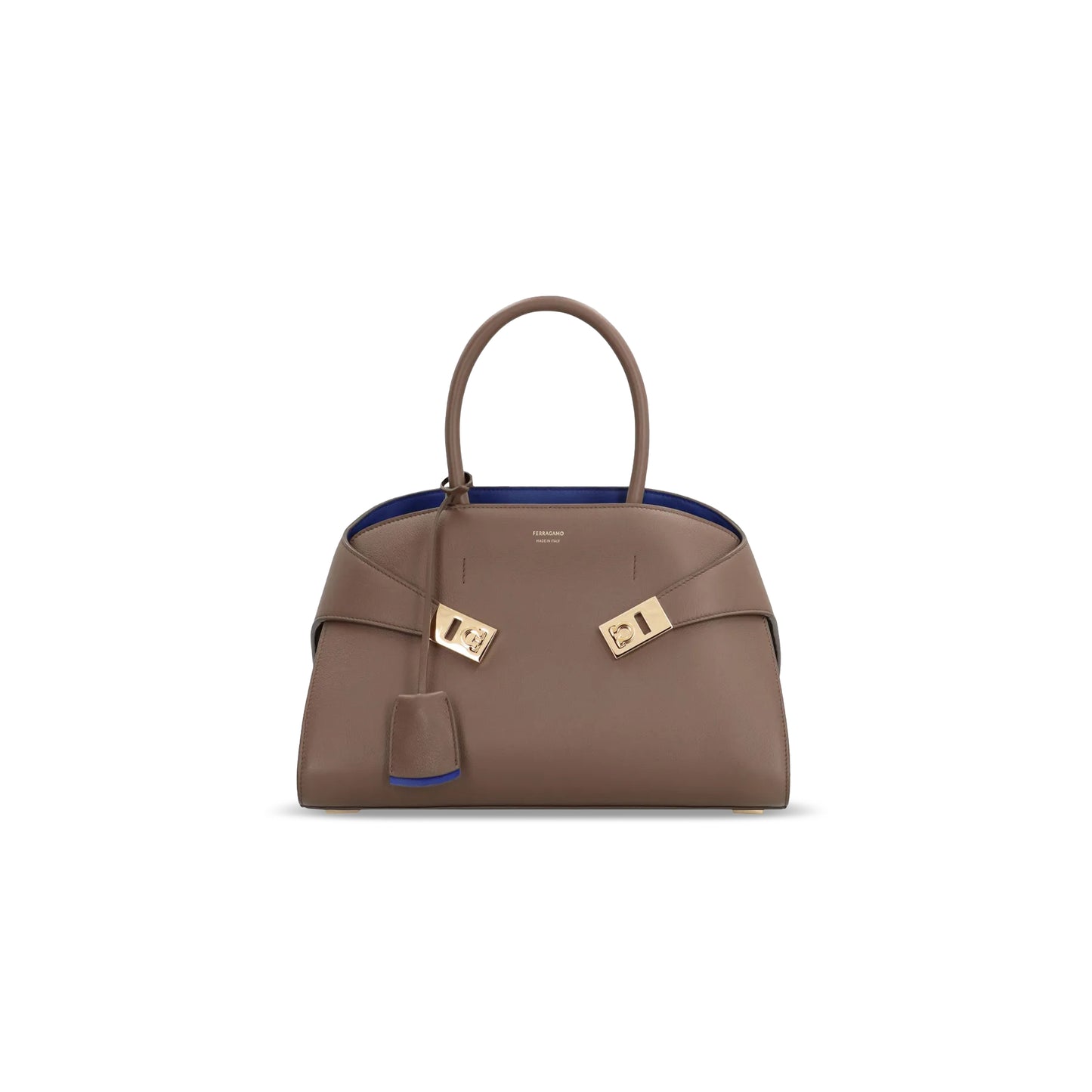 FERRAGAMO SMALL HUG LEATHER TOTE BAG 215608 (31.5*22*19cm)