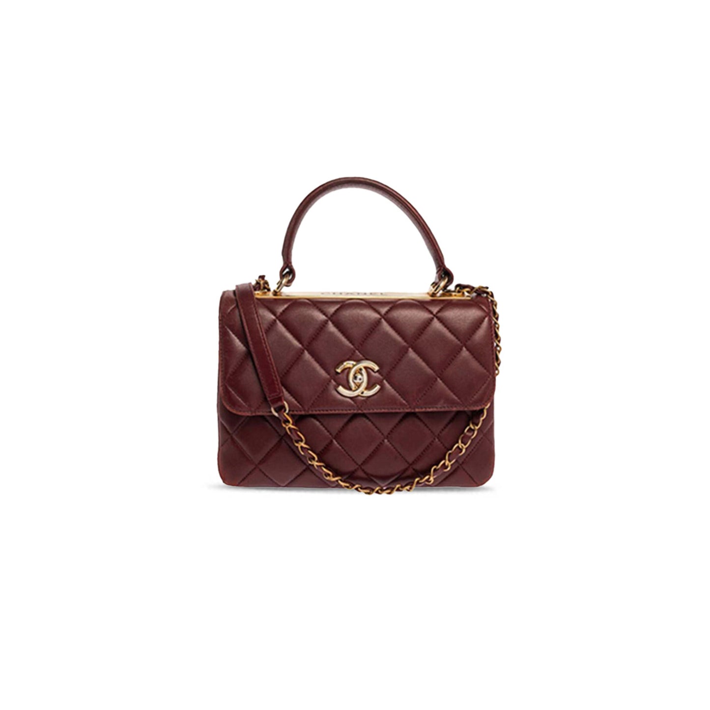 Ch**el quilted lambskin small trendy cc top handle flap bag (25*17*9cm)