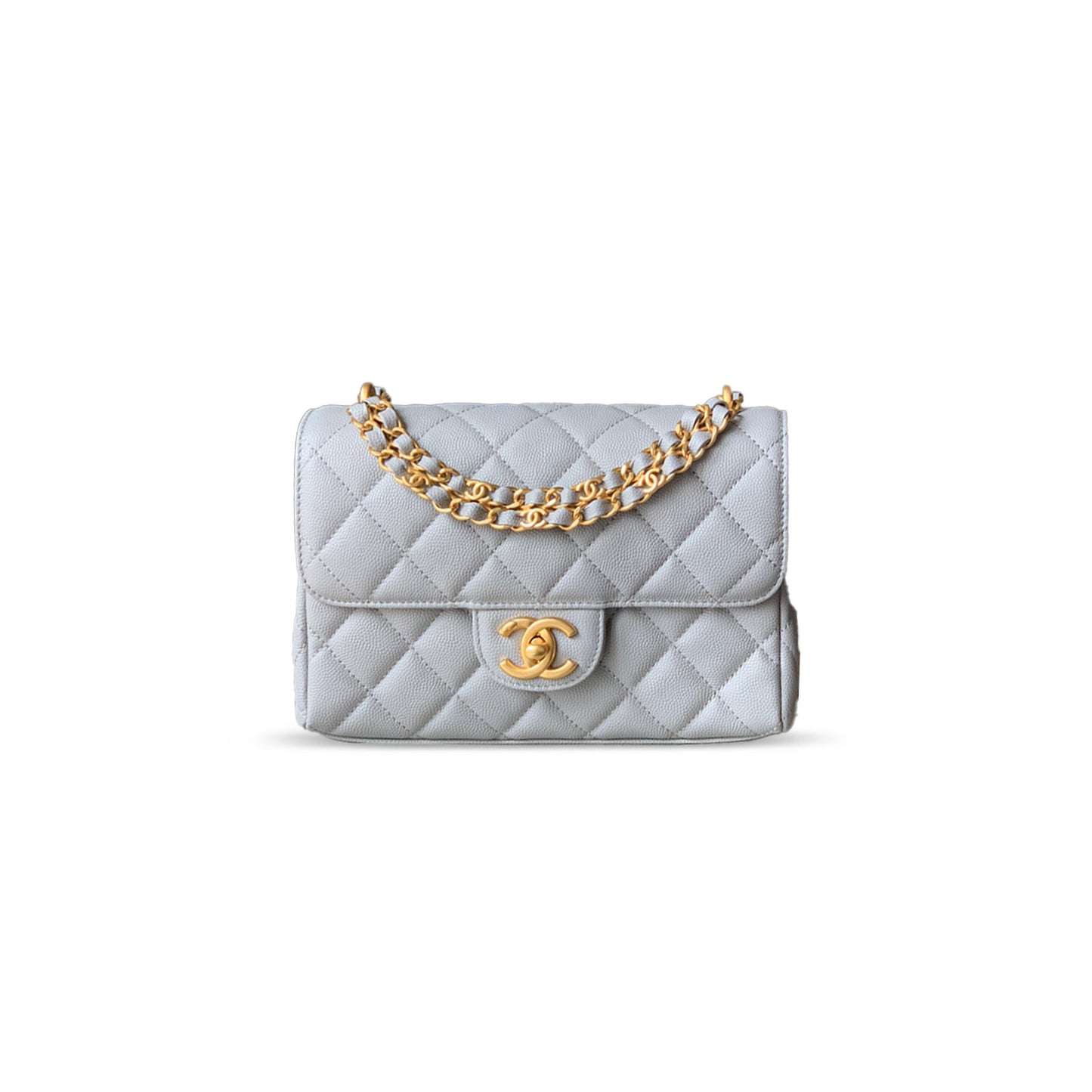 CHANE CAVIAR WALLET ON CHAIN 321495 (22*14*6.5cm)