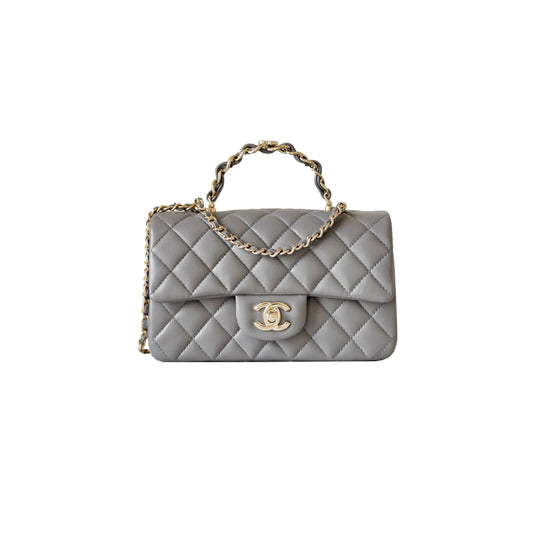 Ch*el master double c-handle flap bag (20*12*6cm)