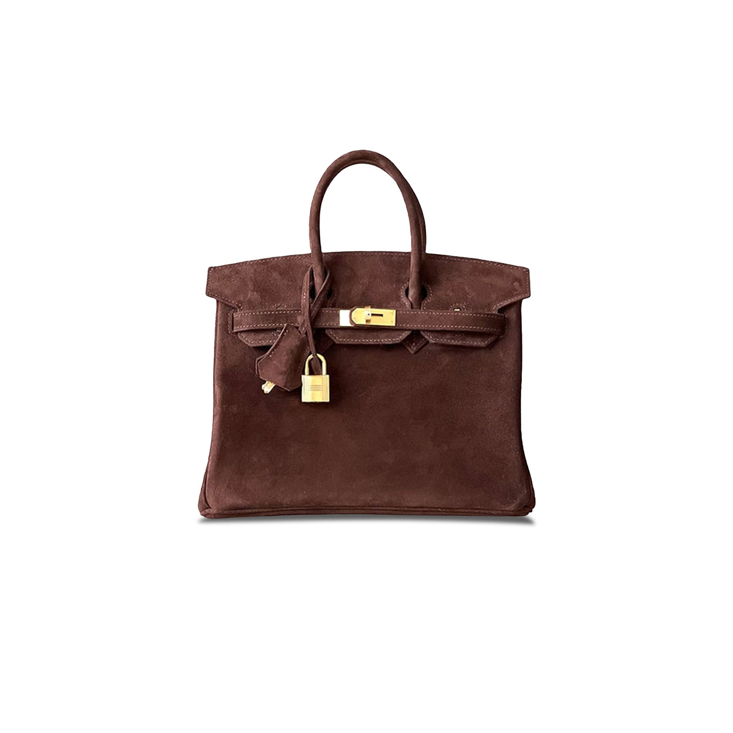 H**mes master birkin 30 sellier suede gold buckle 8489188391 (30*22*16cm)
