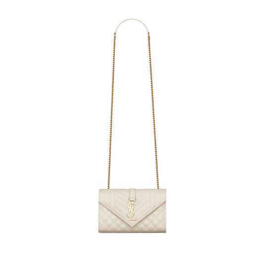 Y*L envelope small in quilted grain de poudre embossed leather 600195bow919207 (21*13*6cm)