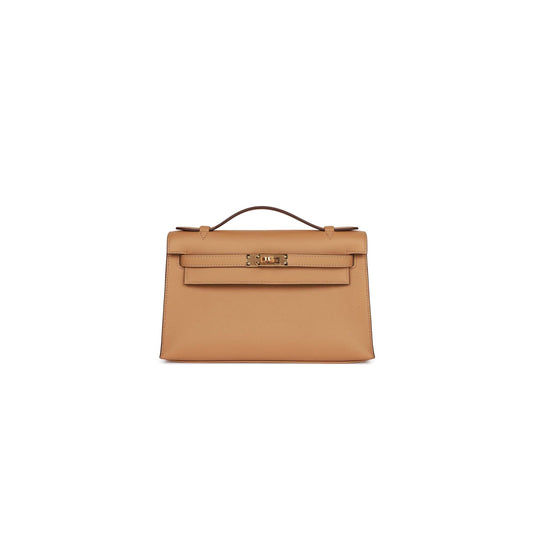 H**mes kelly pochette biscuit swift gold hardware (22*12*13cm)