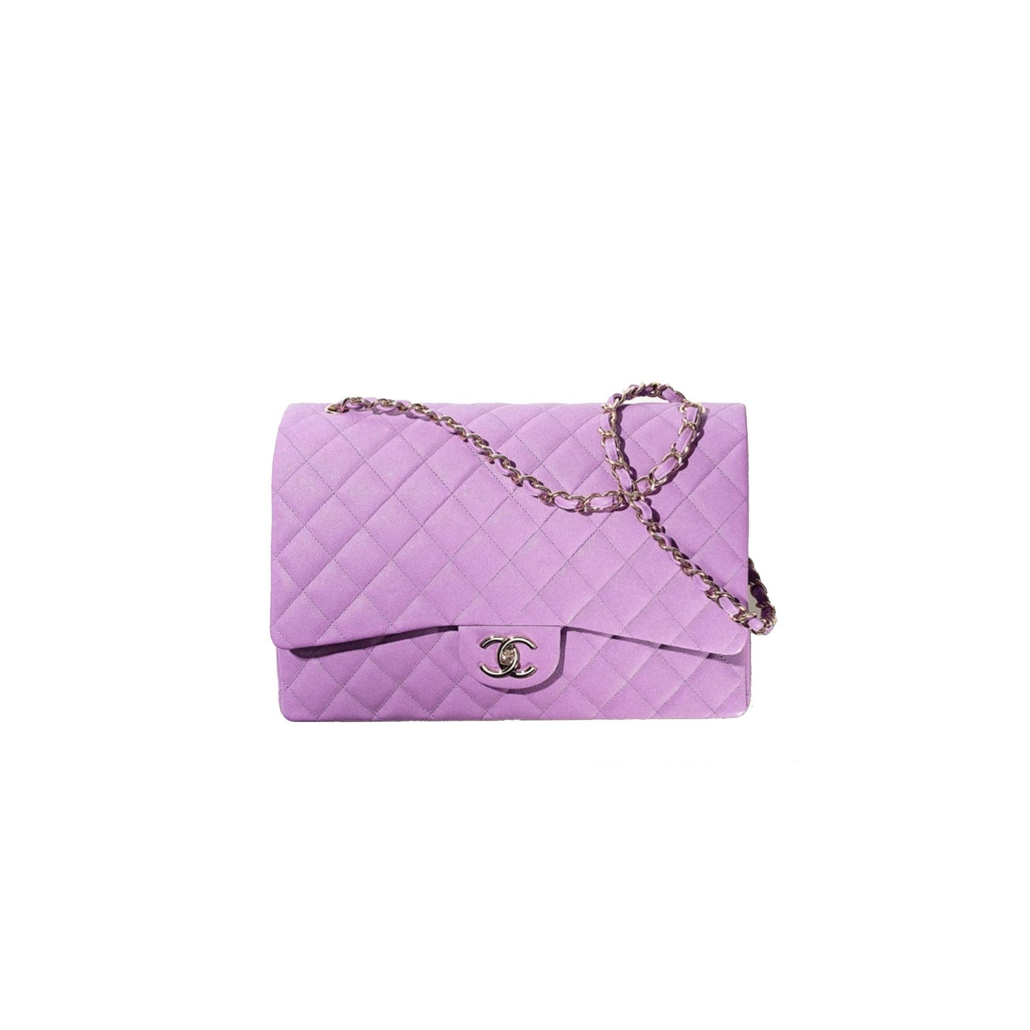 Ch*el maxi classic handbag gold hardware a58601 y33352 nh623 （25.5*15.5*6.cm）