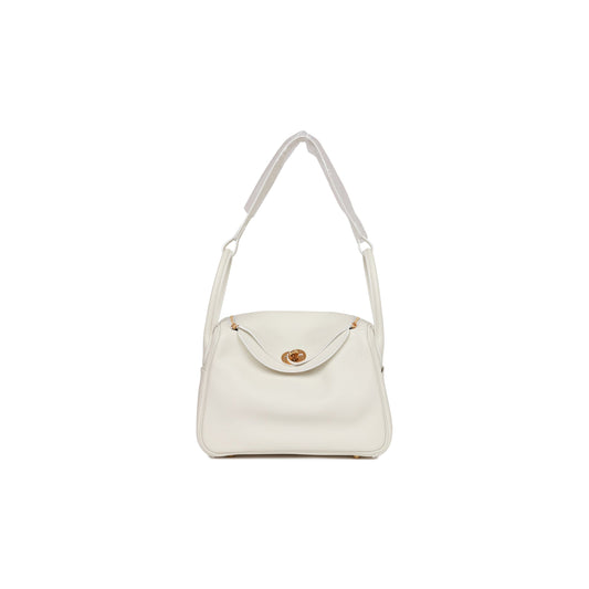 H**mes lindy 26 white evercolor gold hardware (26*18*12cm)