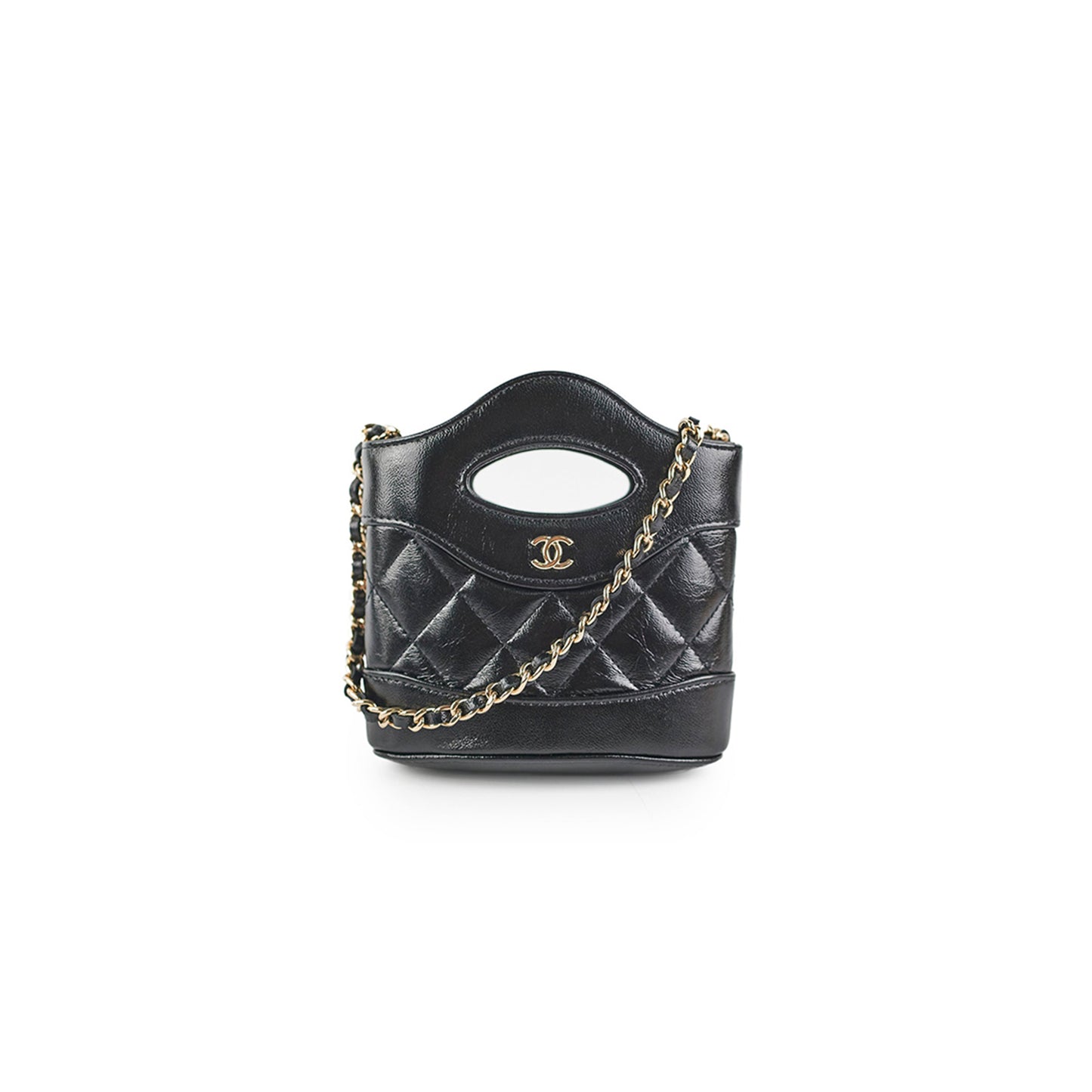 Ch*el master micro 31 24s crossbody bag black ap3924 (13.5*12*6cm)