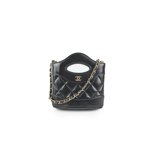 Ch*el master micro 31 24s crossbody bag black ap3924 (13.5*12*6cm)