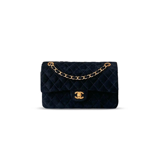 Ch*el suede medium double flap shoulder bag 306480 (25*16*8cm)