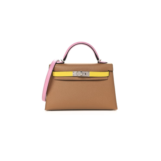 H**mes epsom mini kelly ii three color combinations (19*12*5.5cm)