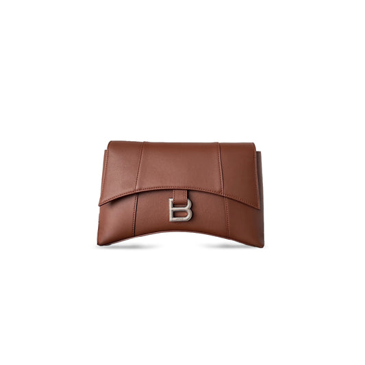 Ba*len*cia*ga small down town shoulder bag in brown 6164461sxhy3000 (25.4*16*8.4cm)