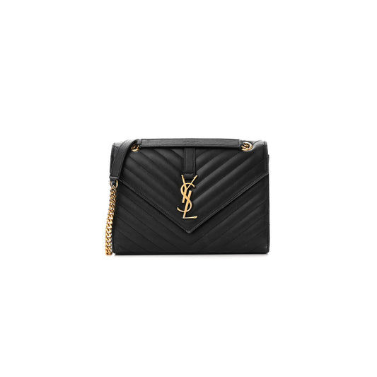 Y*L matelasse chevron medium satchel black 1187413 (24*17.5*6cm)