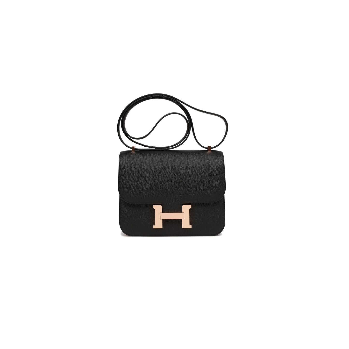 H**mes constance 18 black epsom rose gold hardware (18*16*6cm)
