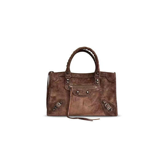 Ba1en*iaga women''s le city bag small in light espresso 811442 (30*19*10cm)