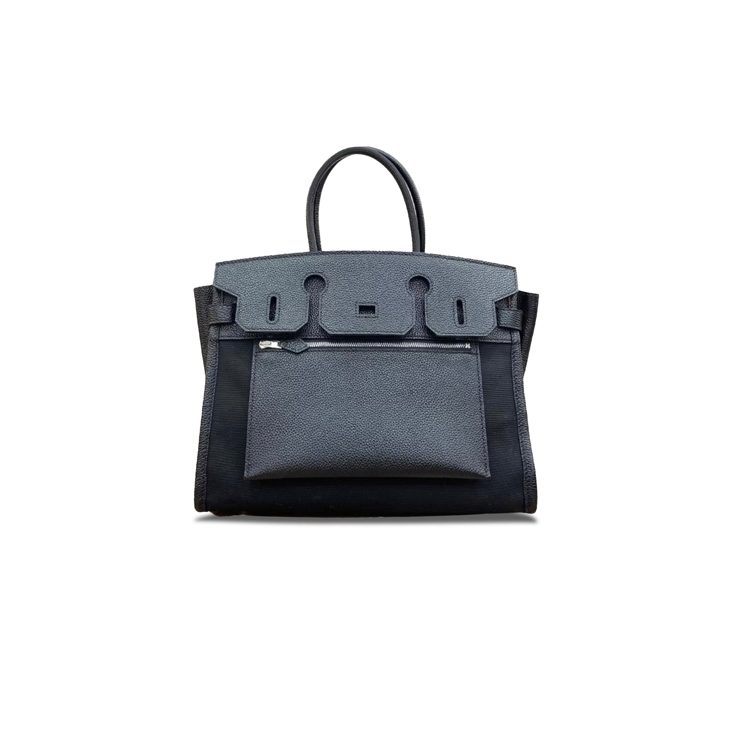 H**mes master birkin soft leather canvas saddle bag 1036163262 (30*21*17cm)