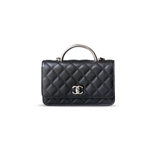 Ch*el mini wallet on chain flap 372911 (19*12*3.5cm)