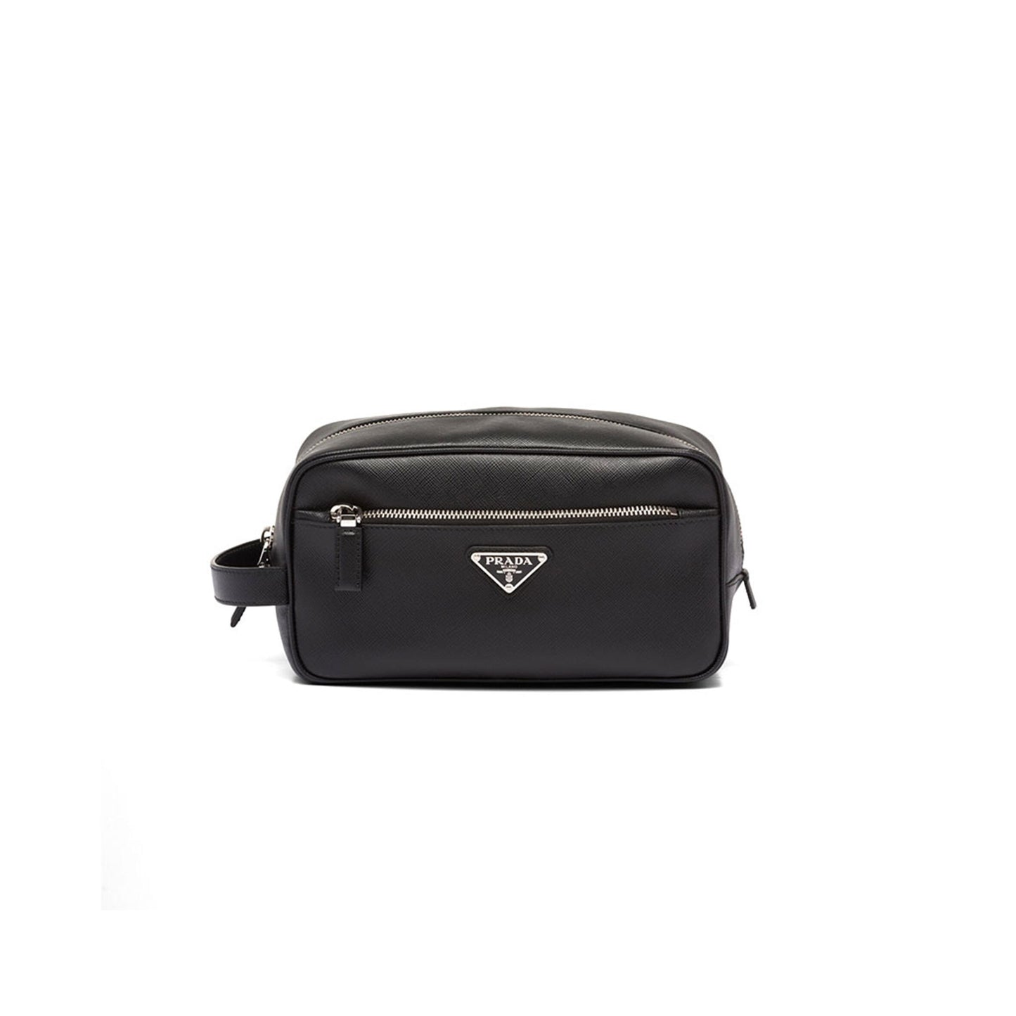 Pra*a saffiano leather travel pouch 2na819 (22*12.5*11cm)
