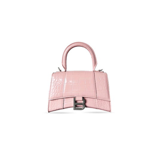 Ba1en*iaga women''s hourglass handbag xs in light pink 5928331lr7y5906 (18.8*13*7.9cm)