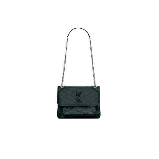 Y*L niki baby chain bag in crinkled vintage leather 633151366940 (21*16*7.5cm)