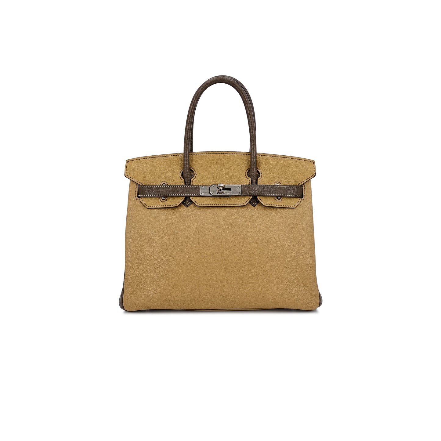 H**mes master birkin 35 matte silver buckle bag 10073926 (35*25*18cm)