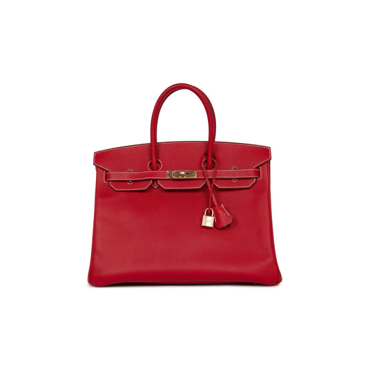 H**mes birkin 35 rouge casaque candy epsom permabrass hardware (35cm)