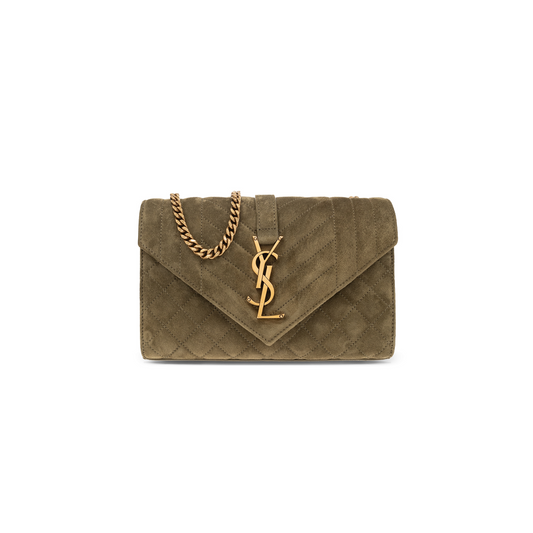 Y*L envelope small bag in sude shoulder bag green 6001951u8873206 (21*13*6cm)