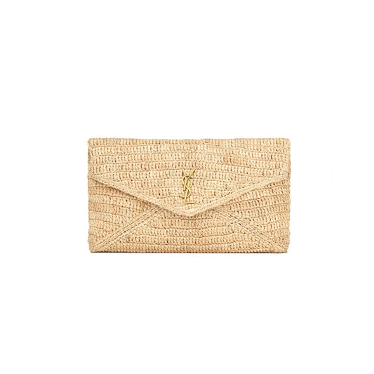 Y*L cassandre large envelope pouch in raffia 786074gaaex2080 (29.5*18*4.5cm)