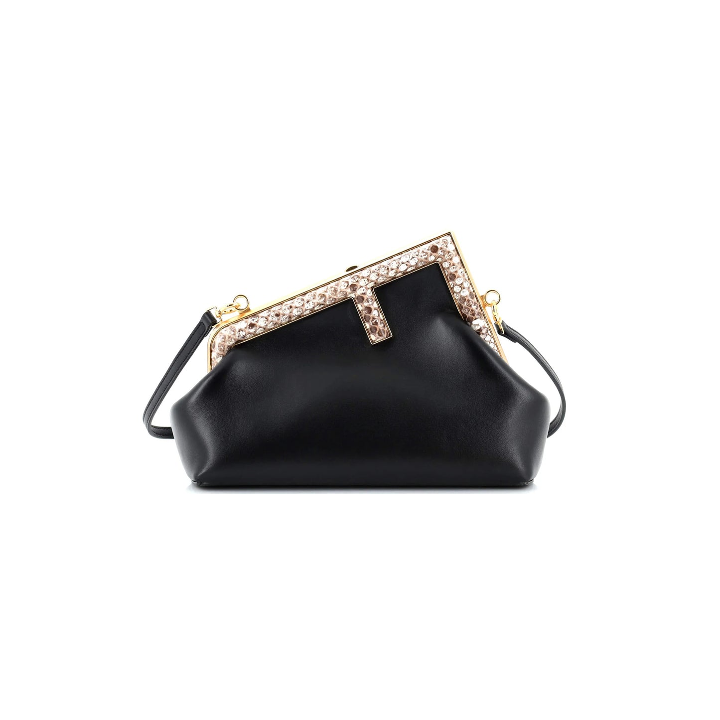 F**di first bag leather with python small (24*18*10cm)