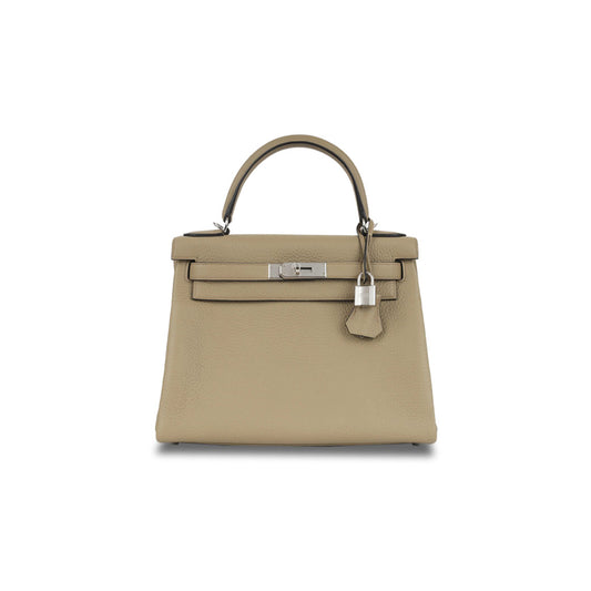 H**mes kelly 28 turtledove gray silver buckle (28*22*10cm)