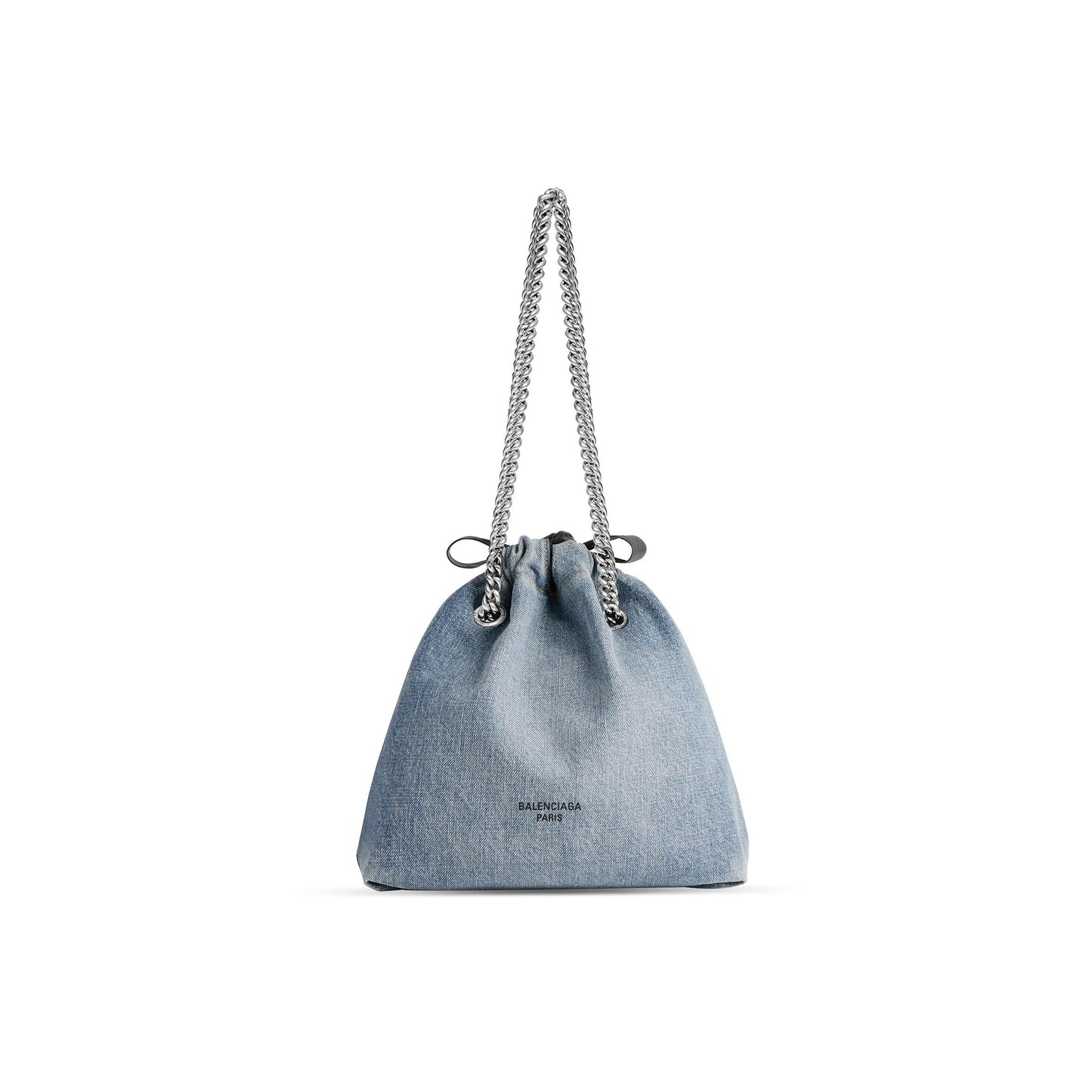 Ba1en*iaga women''s crush tote bag in small denim 7429422aaya4661 (25.9*23.9*9.9cm)