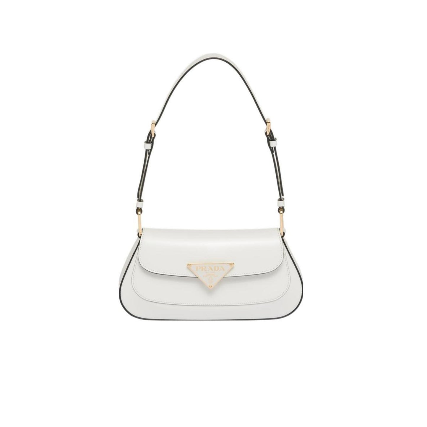 Pra*a shiny leather handbag shoulder bag 1bd345 (24*11*4cm)