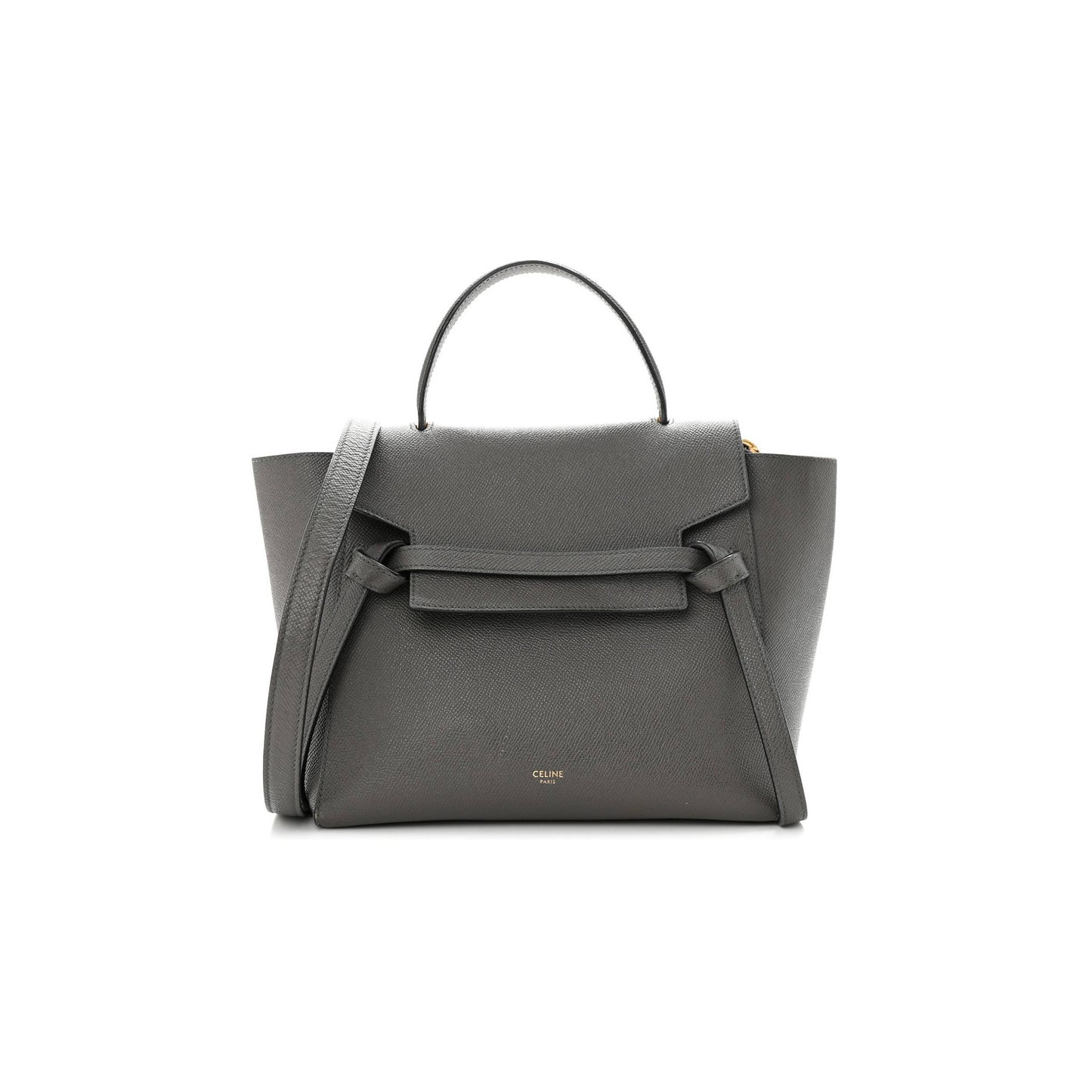 Ce**e baby grained calfskin micro belt bag grey (23*22*14cm)