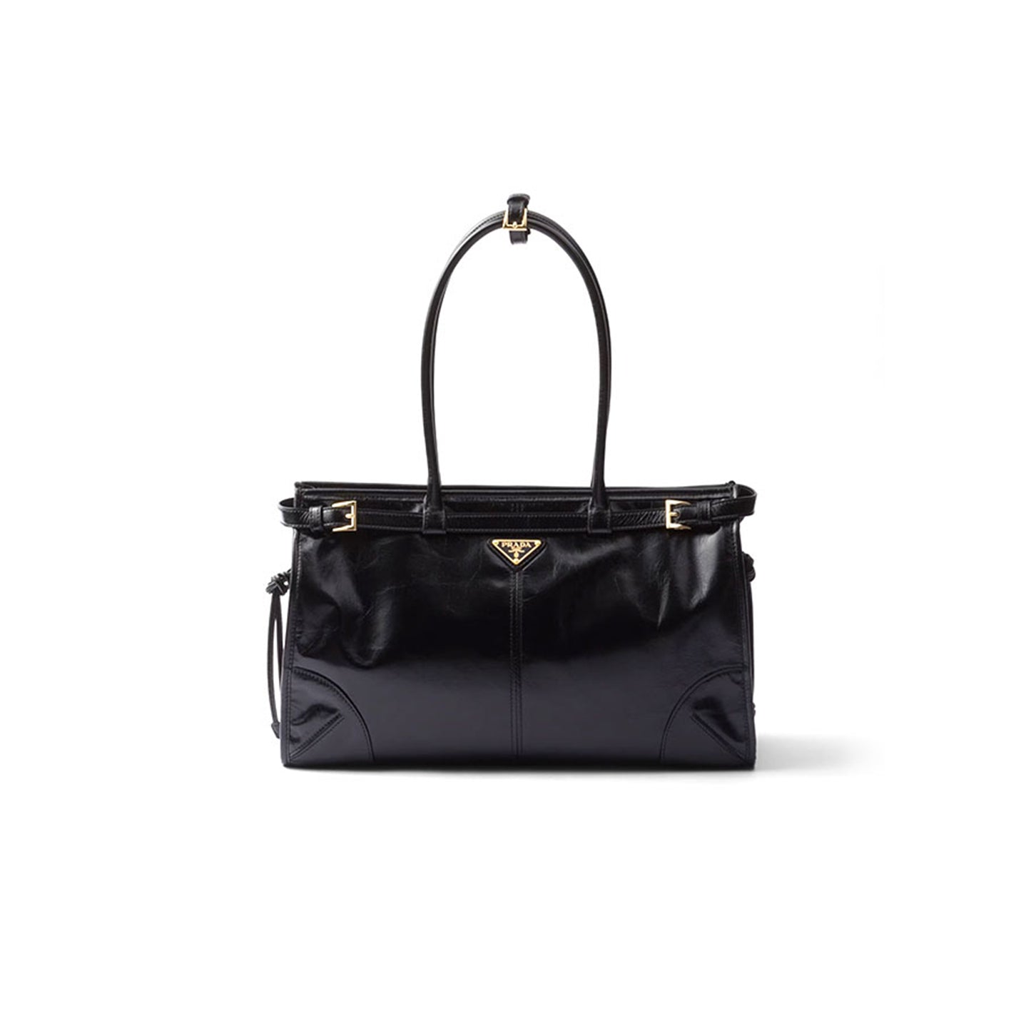 Pra*a bonnie large leather handbag 1ba433 (38*24*12cm)