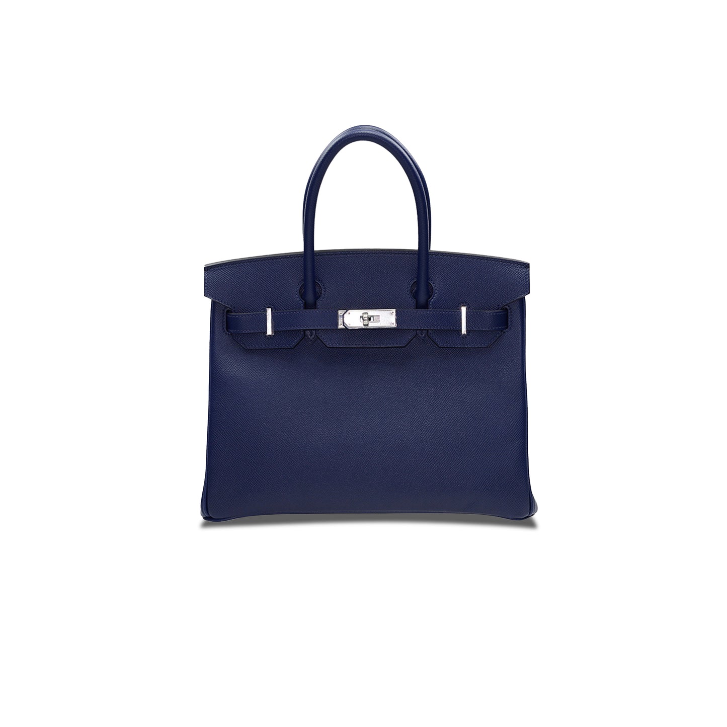 H**mes master birkin 30 togo leather royal blue silver buckle bk3073epss (30*23*15cm)