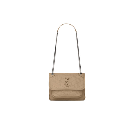 Y*L niki baby chain bag in crinkled vintage leather 633151642201 (21*16*7.5cm)