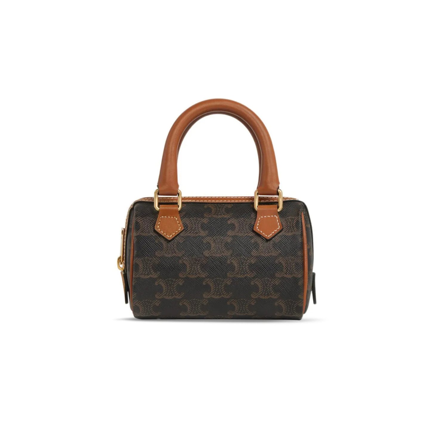 Ce**e mini boston bag triomphe in triomphe canvas and lambskin 195112bzj.04lu (14*9.5*8cm)